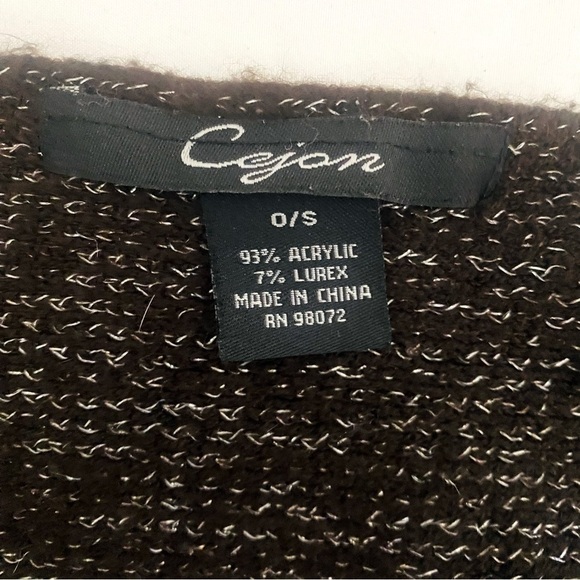 Cejon Women’s OS Color-block Scarf in Neutral Colors with Little Bit of Shimmer - Picture 6 of 7